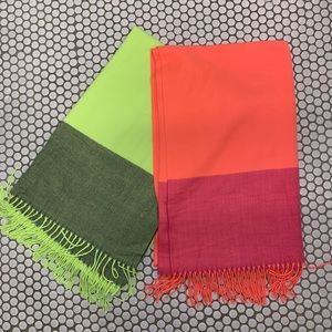 Two Pack (or individual) Neon Super Soft Scarves